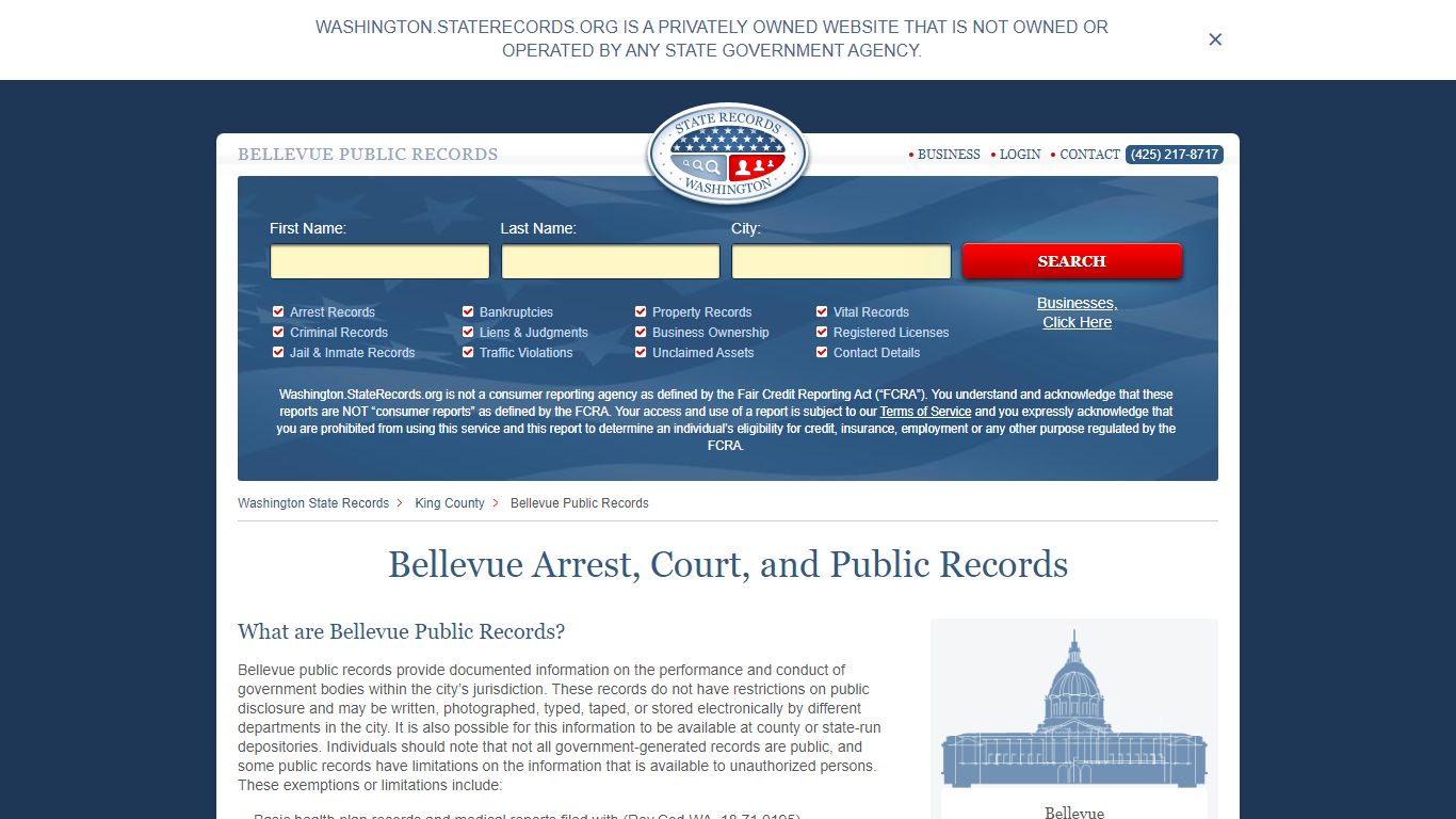 Bellevue Arrest and Public Records - StateRecords.org