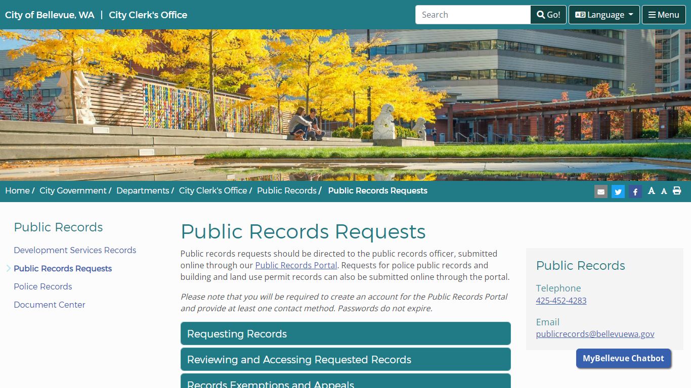 Public Records Requests | City of Bellevue